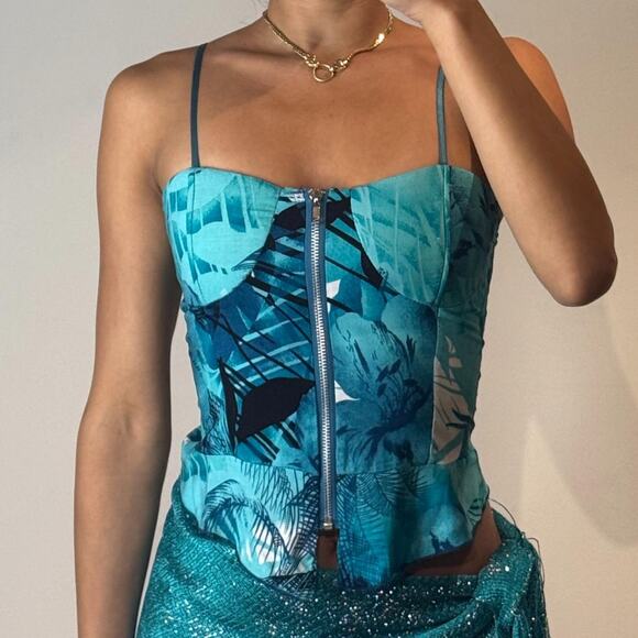 Multicolor Blue Top L - Picture 2 of 6